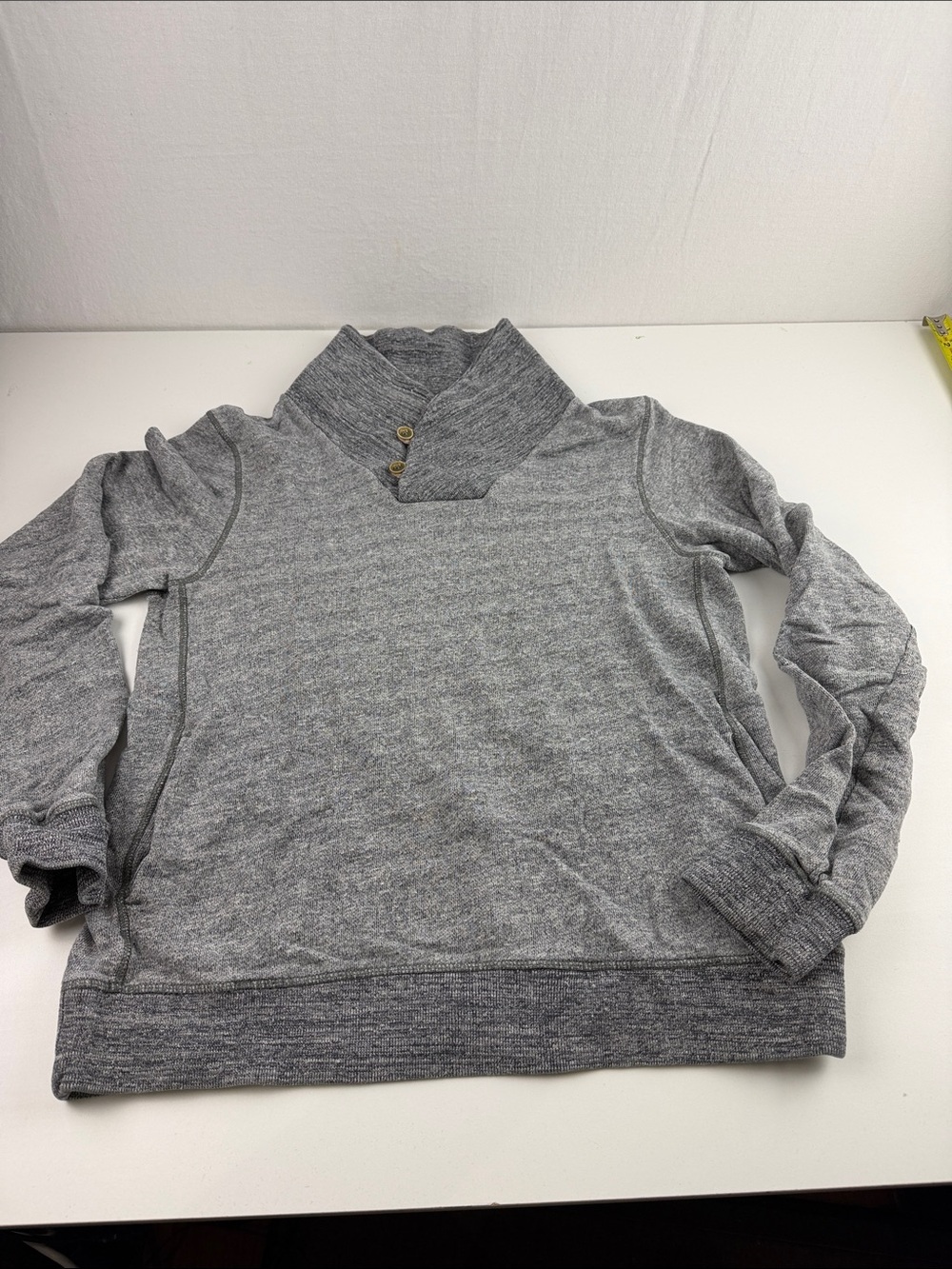 Scotch & Soda Heather Grey Knit Pullover with Shawl Collar